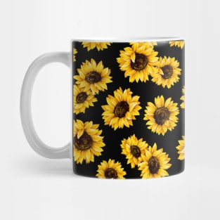 Sun flowers floral pattern - yellow flower Mug